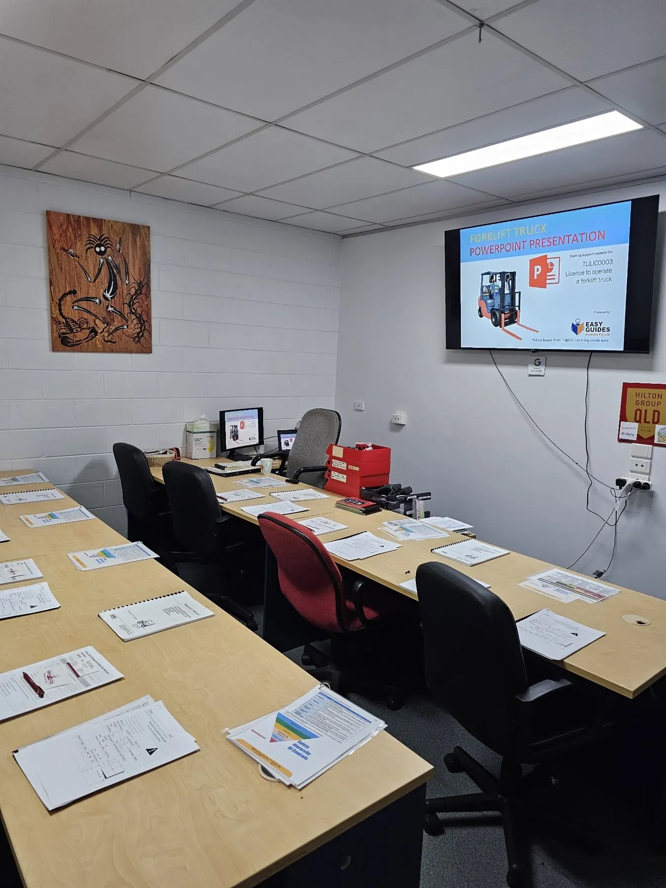 Forky Stick training room where theory and scenario sessions run